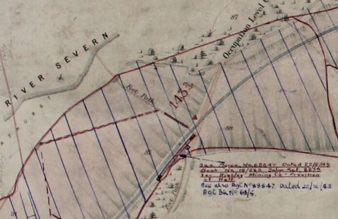 GWR plan showing the site of Alveley Halt
