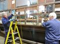 A section of water damaged frame being repaired 11 April 2017. Photo R Hill.