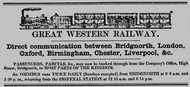 GWR advertisement (1856)