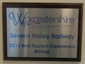 Visit Worcestershire Awards, Best Tourism Experience, 2013