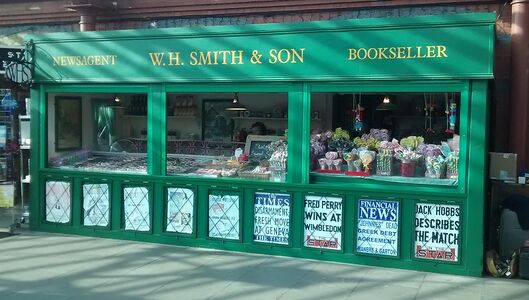The bookstall (now a sweet shop) at Kidderminster