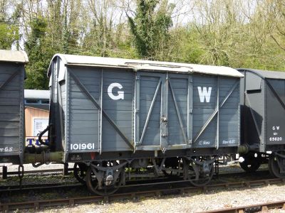101961 in the goods train at Highley in May 2016. The roof canvas shows signs of the forthcoming problems