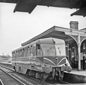 1959: Ex-GWR Railcar W22W at Hartlebury. The railcar is in BR Green livery. (Copyright Image Peter Shoesmith Collection)