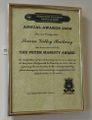 Heritage Railway Association, Outstanding contribution to railway preservation award certificate, 2008