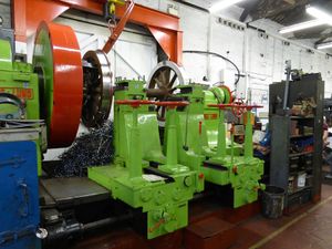 The Noble and Lund wheel lathe