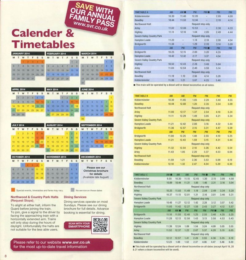 Severn Valley Railway Timeline 2014 - SVR Wiki