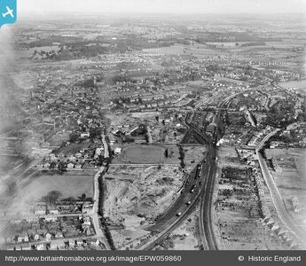 1938: An aerial photograph of Kidderminster station and yard (Britain from Above)
