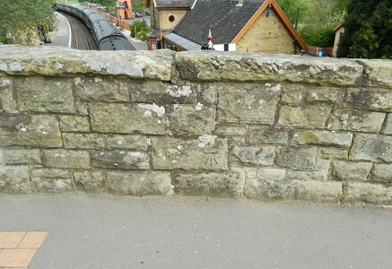 Bench mark on bridge