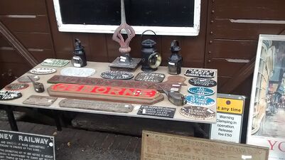Railwayana for sale at the shop