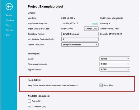 Keep editor session alive