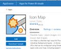 Icon Map app page in Power BI app store.