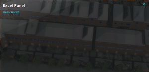 Web panel showing the content of an Excel Panel item.