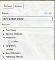 Adding a Measure to an Action Menu.