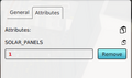 Configured a SOLAR_PANELS attribute with value 1.