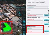 4. The selected building color is now updated, according to the newly added GEOMETRY_COLOR attribute.