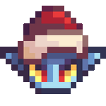 Teal Christmas Goblin Mask