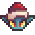 Blue Christmas Goblin Mask